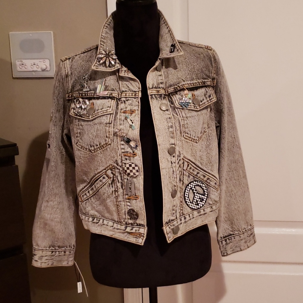 Marc Jacob's Embellished Denim Jacket Size L